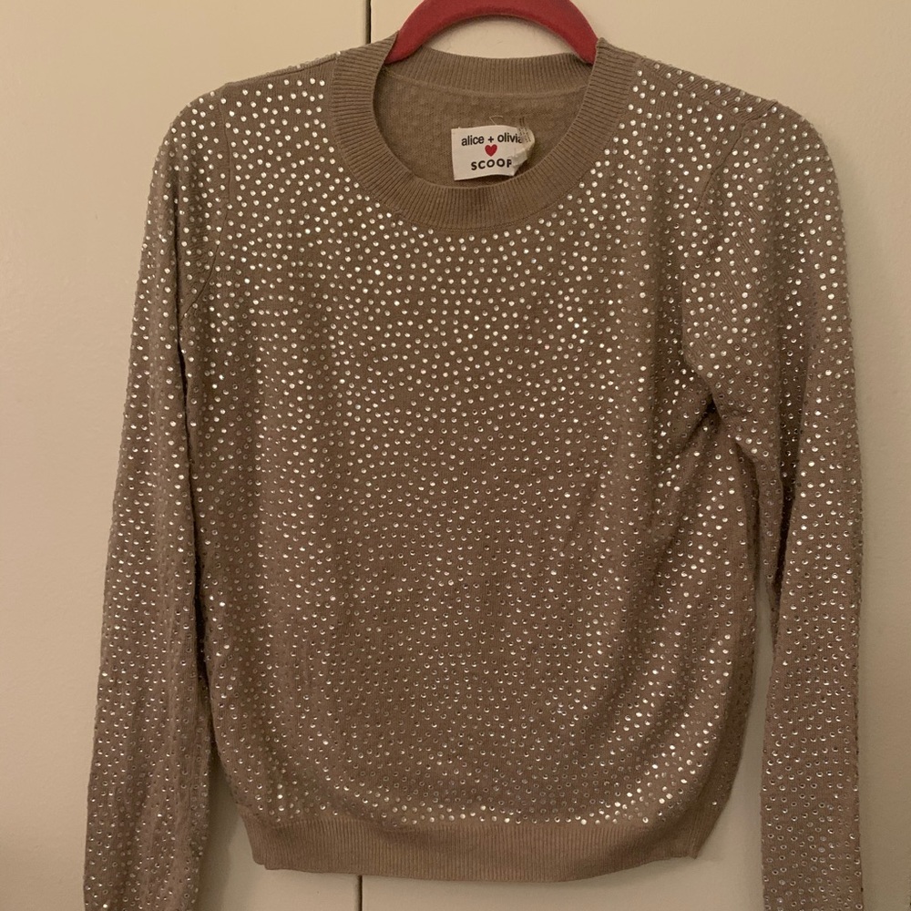 Alice & Olivia Glitter Jewel sparkle Sweater